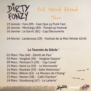 Dirty Fonzy en tournée !